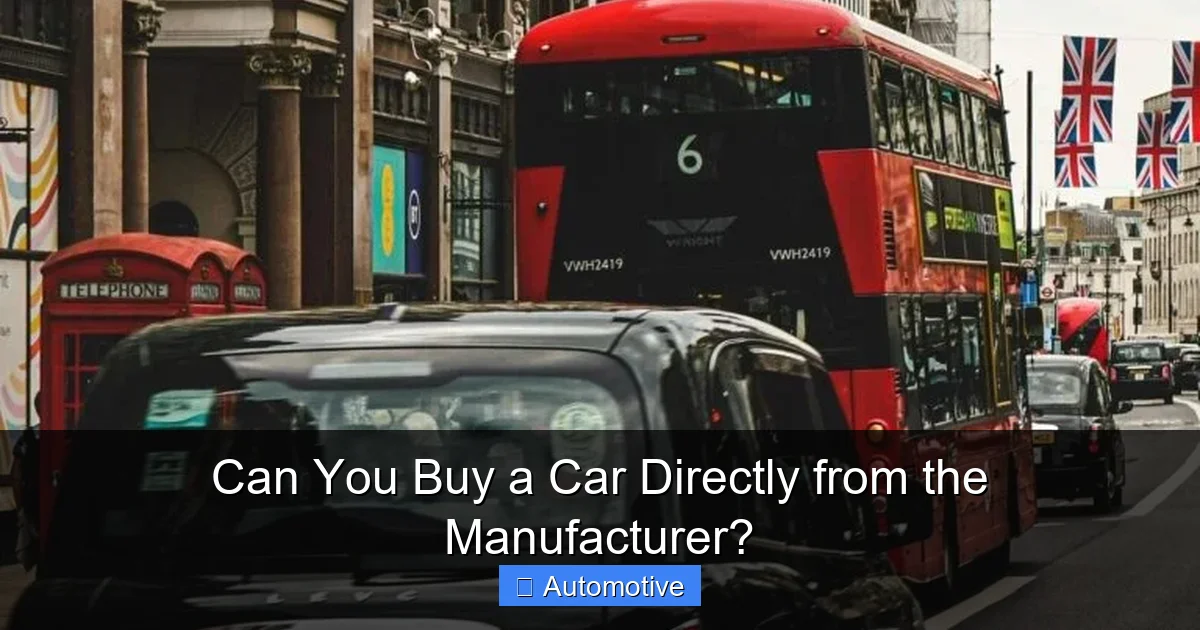 Can You Buy a Car Directly from the Manufacturer?