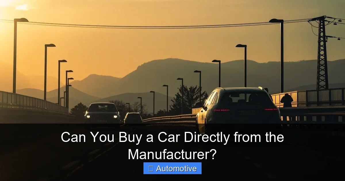 Can You Buy a Car Directly from the Manufacturer?