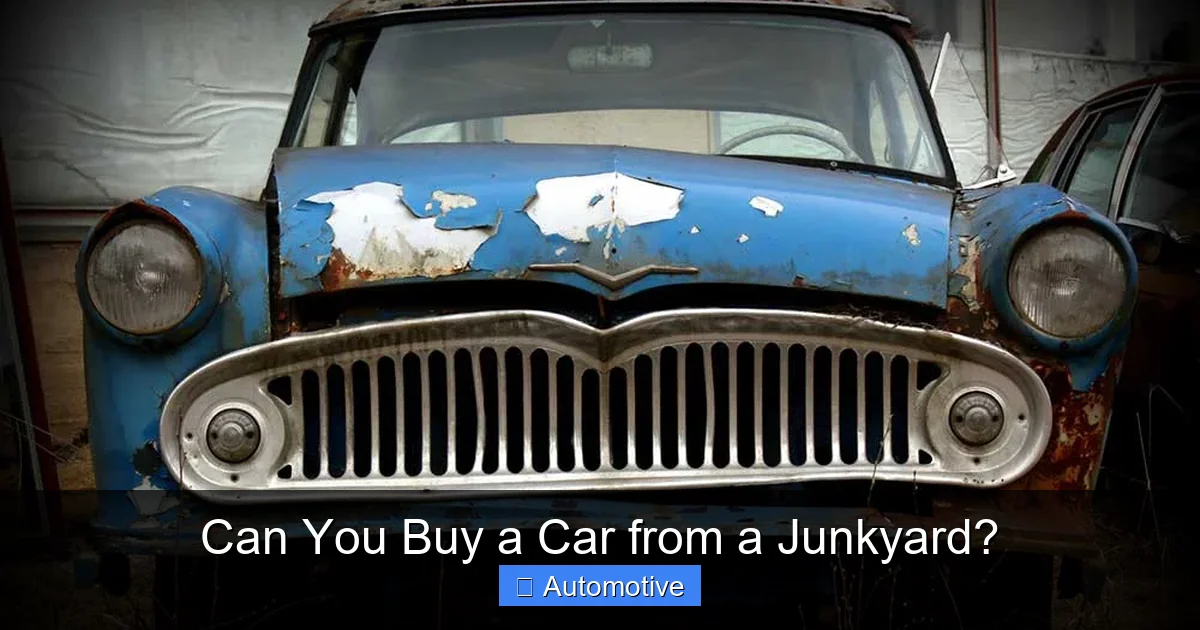 Can You Buy a Car from a Junkyard?