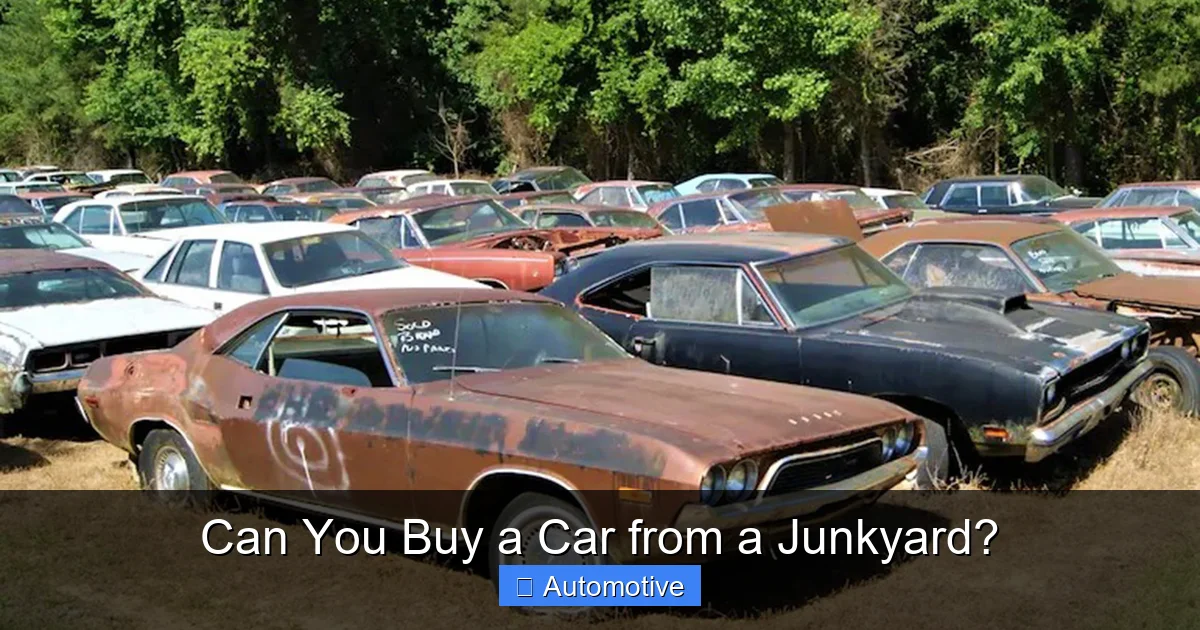 Can You Buy a Car from a Junkyard?