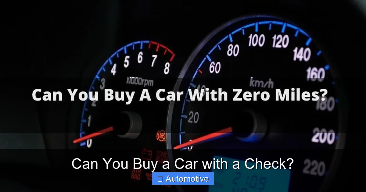 Can You Buy a Car with a Check?