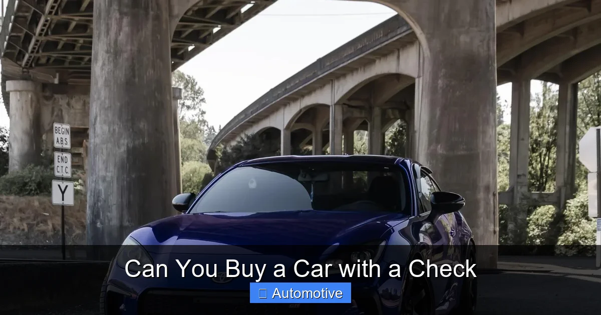 Can You Buy a Car with a Check