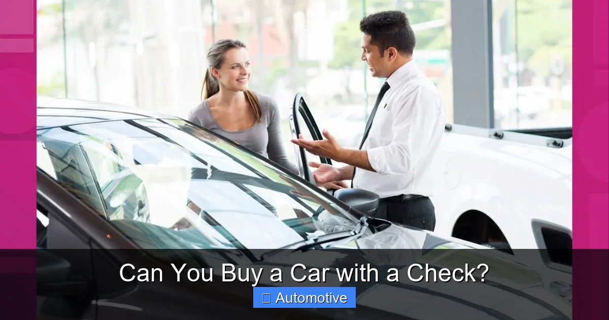 Can You Buy a Car with a Check?