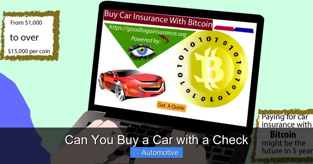 Can You Buy a Car with a Check