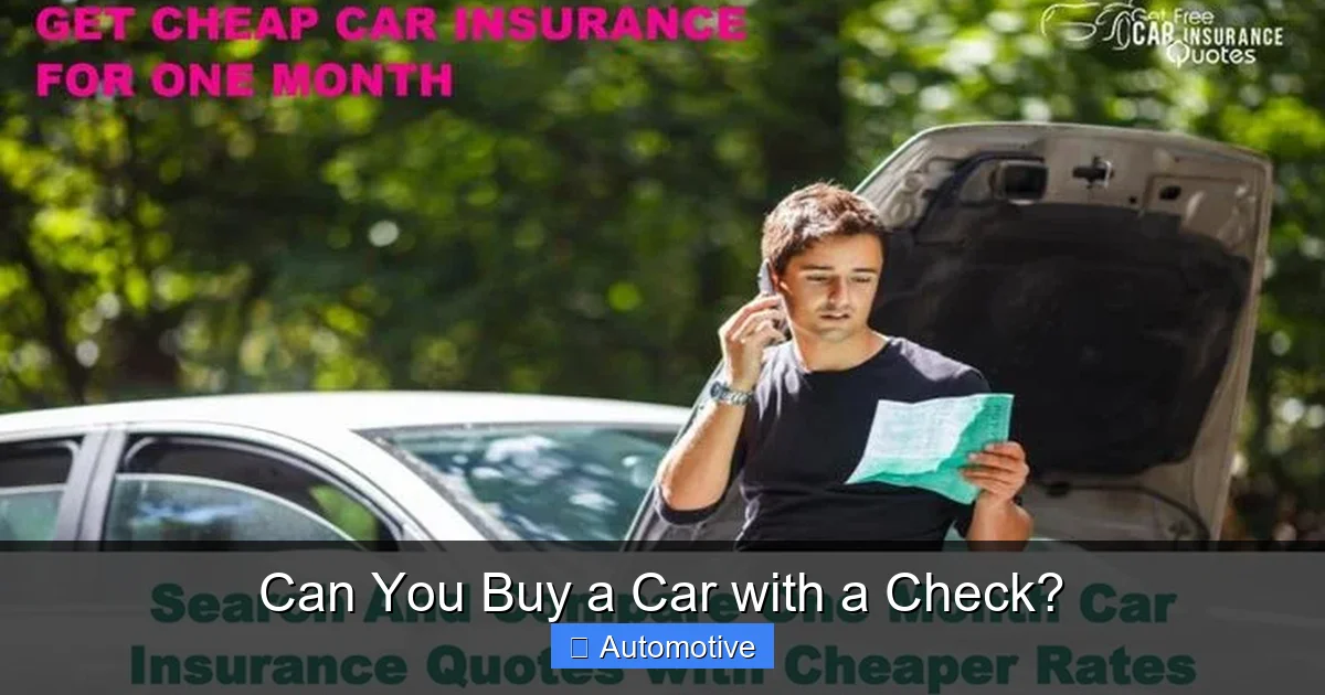 Can You Buy a Car with a Check?