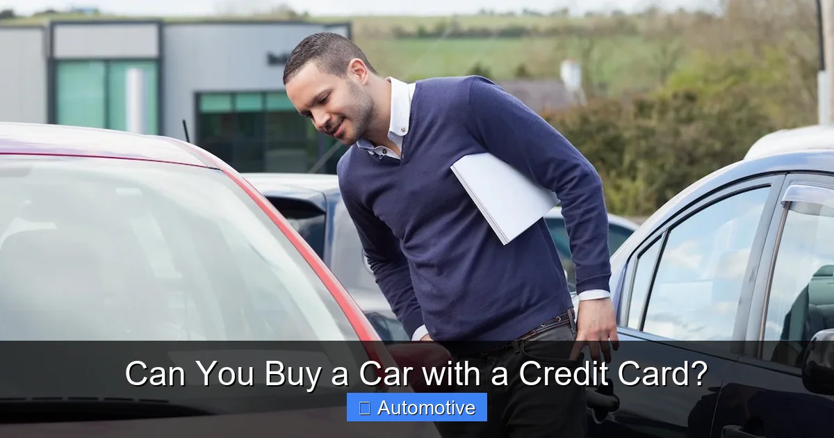 Can You Buy a Car with a Credit Card?