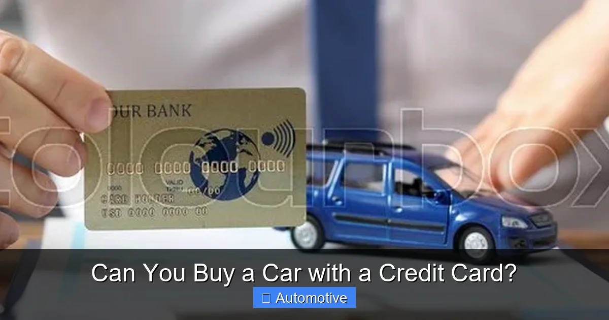 Can You Buy a Car with a Credit Card?