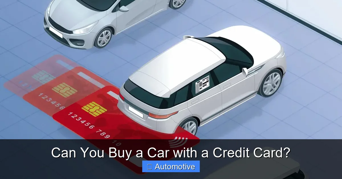 Can You Buy a Car with a Credit Card?