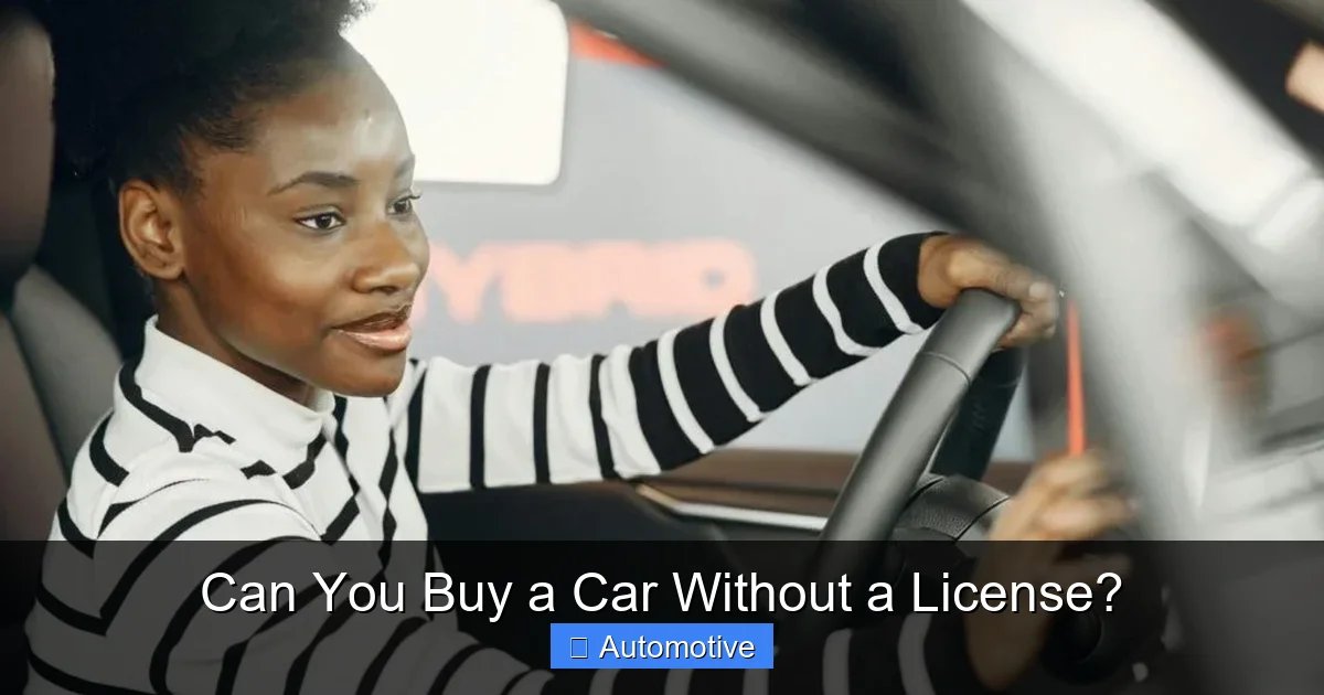 Can You Buy a Car Without a License?