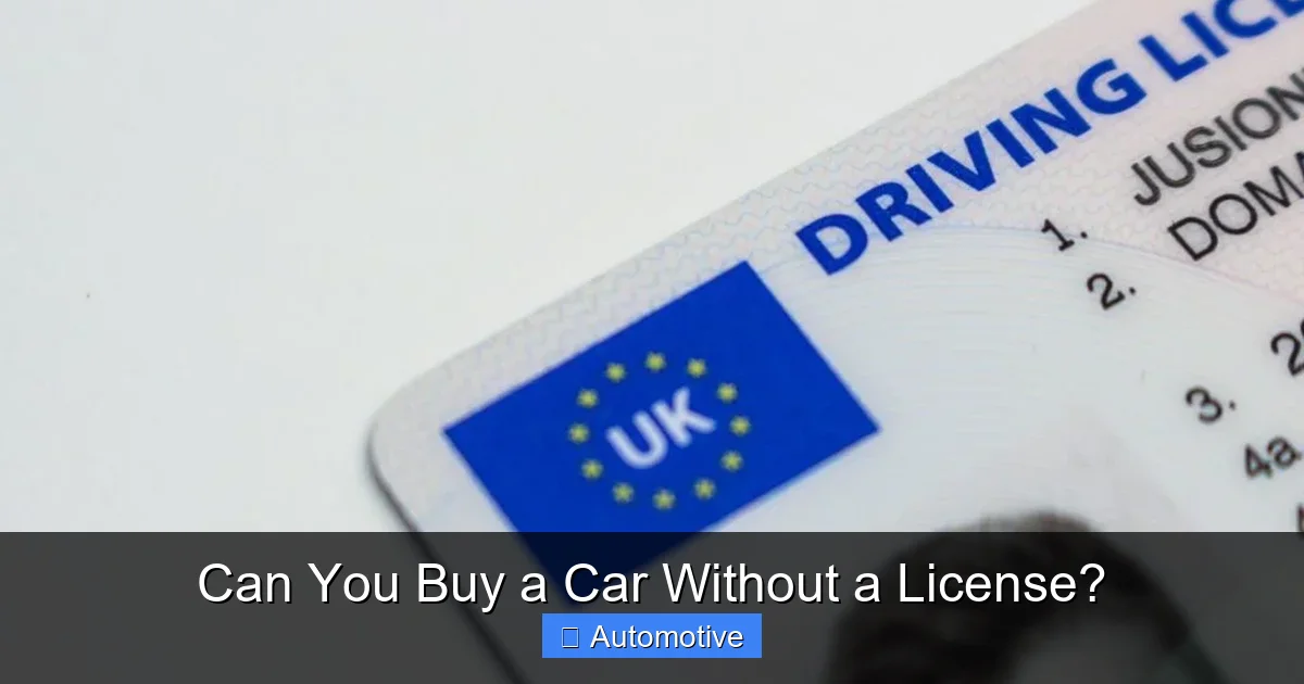 Can You Buy a Car Without a License?