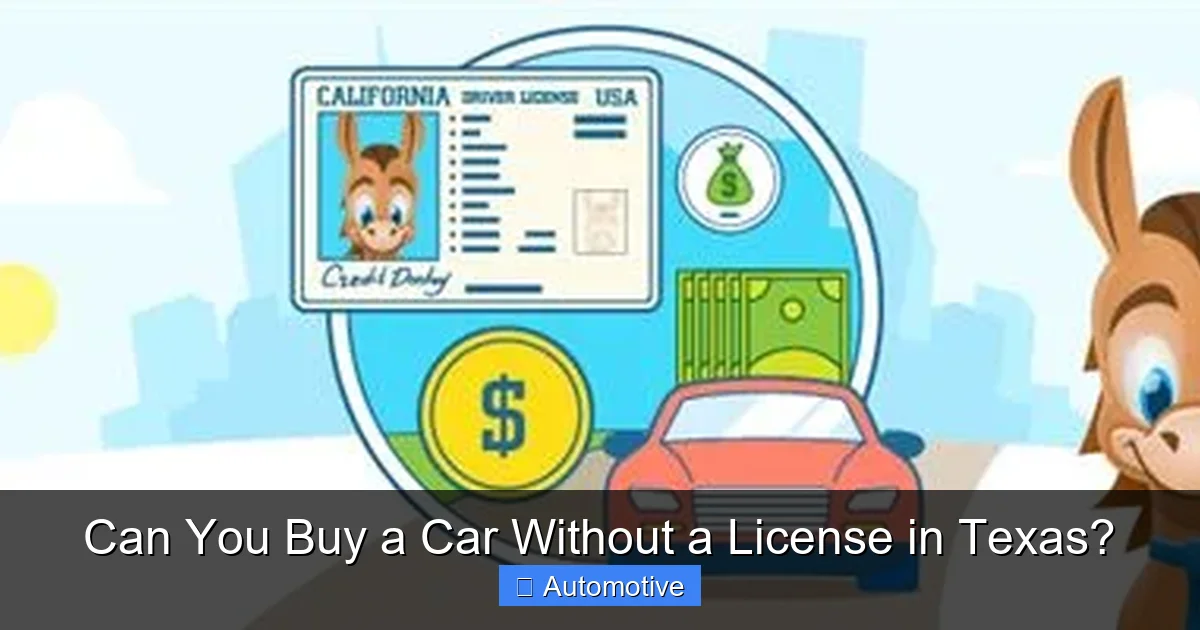 Can You Buy a Car Without a License in Texas?