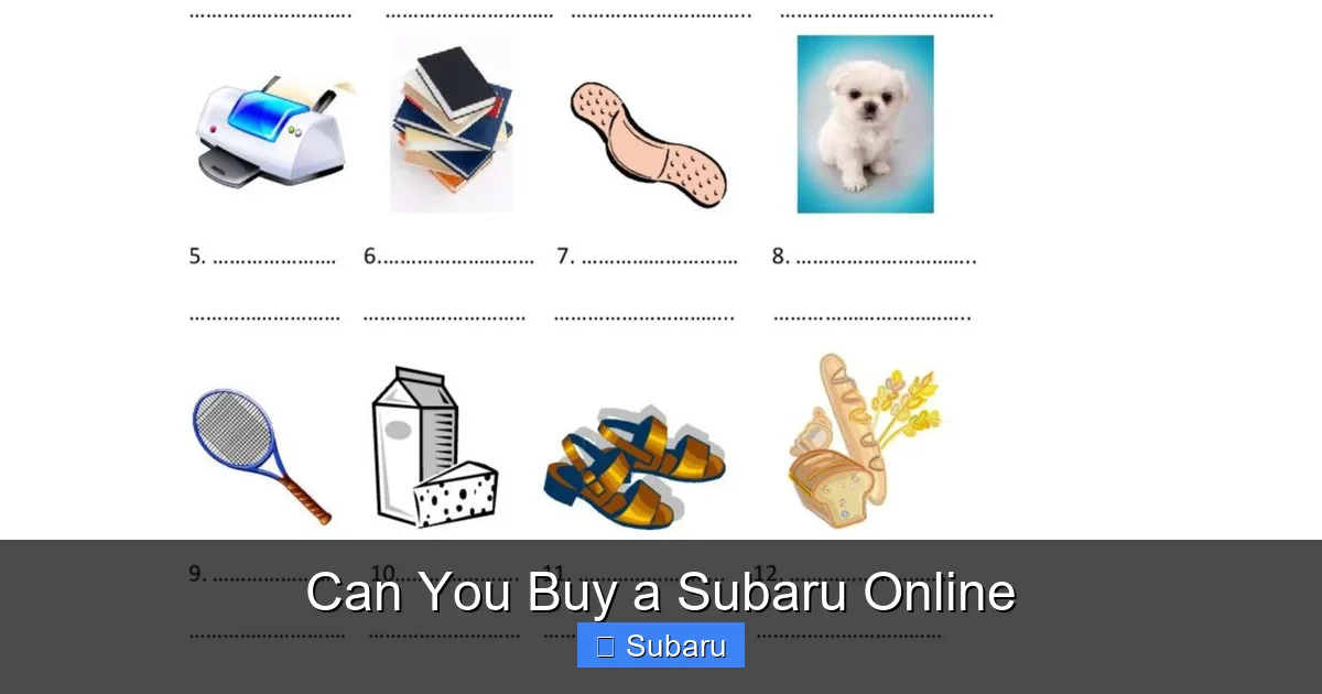 Can You Buy a Subaru Online