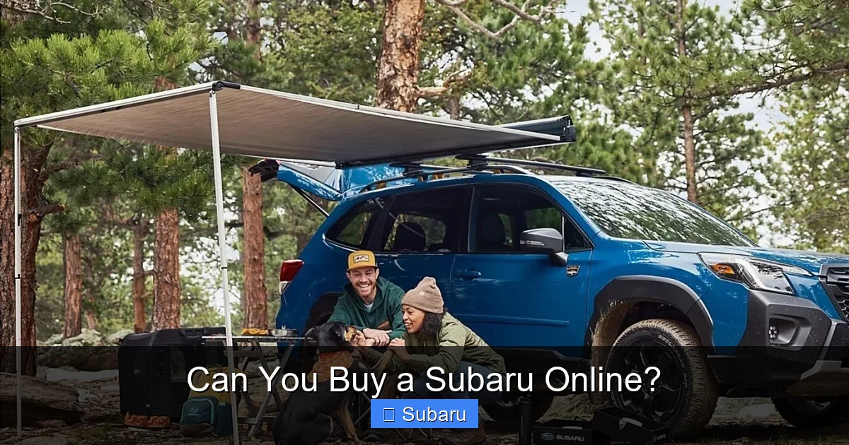 Can You Buy a Subaru Online?