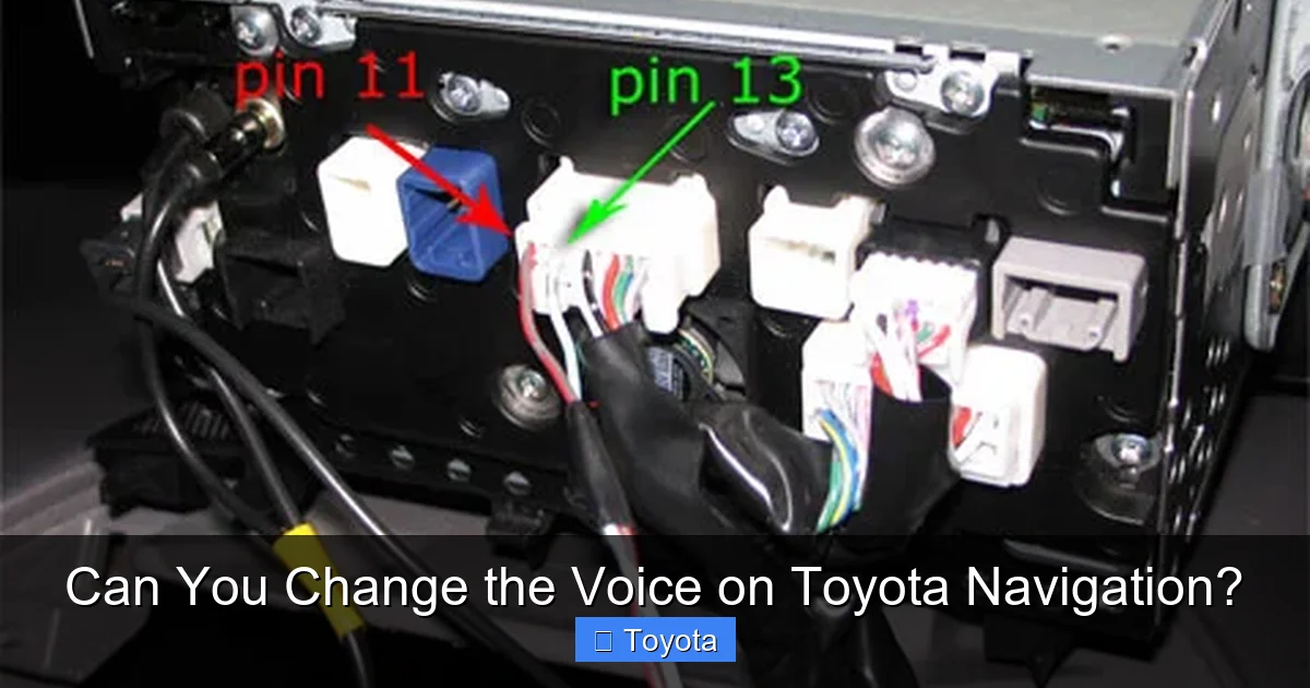 Can You Change the Voice on Toyota Navigation?