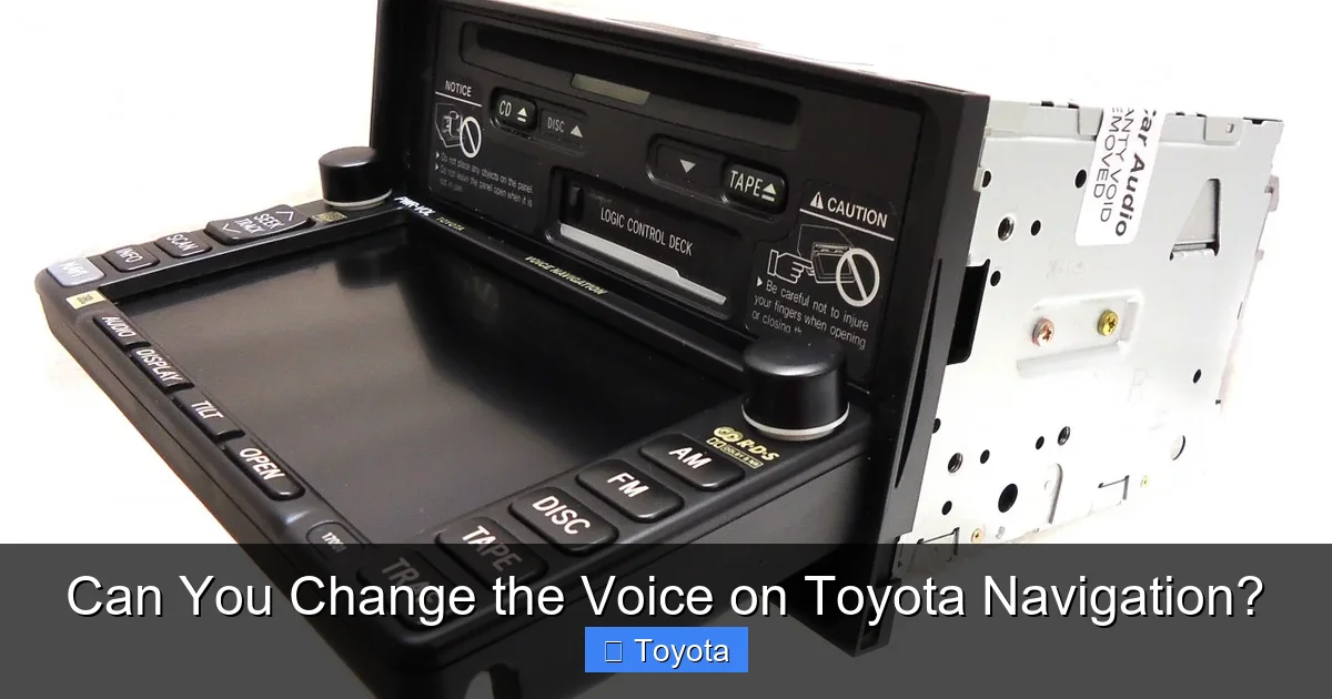 Can You Change the Voice on Toyota Navigation?