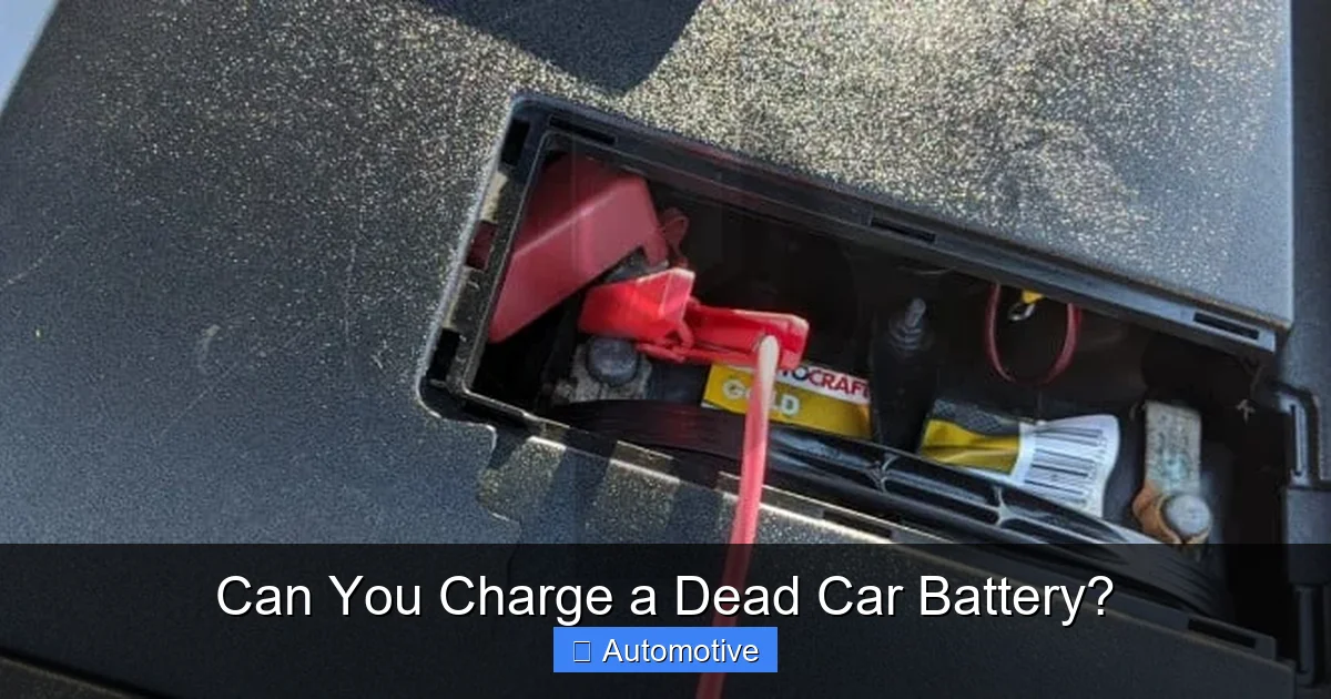 Can You Charge a Dead Car Battery?