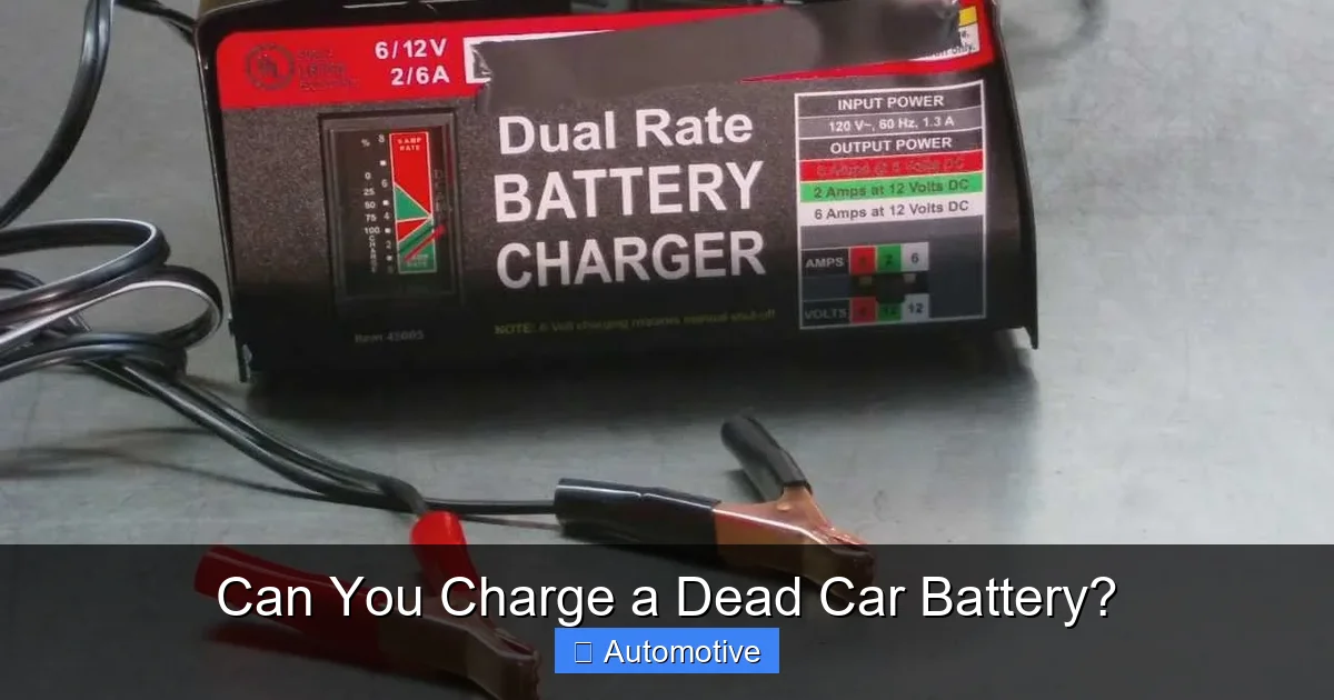 Can You Charge a Dead Car Battery?