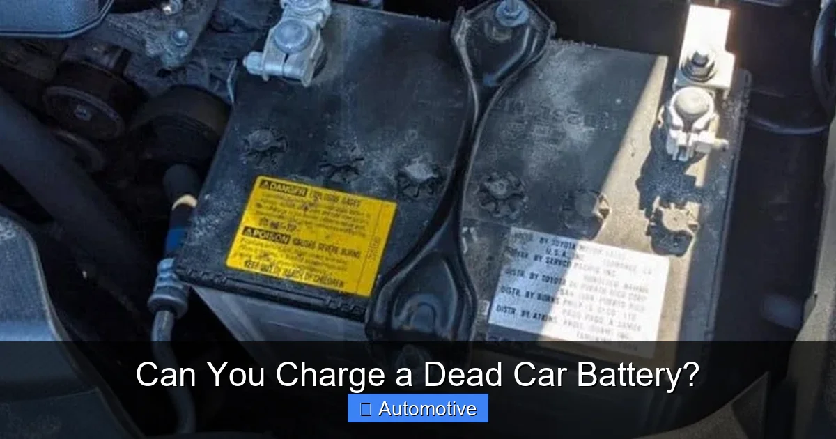 Can You Charge a Dead Car Battery?