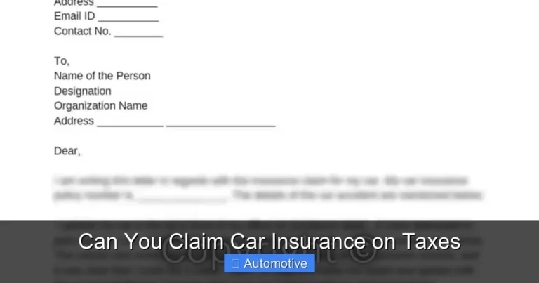 Can You Claim Car Insurance on Taxes