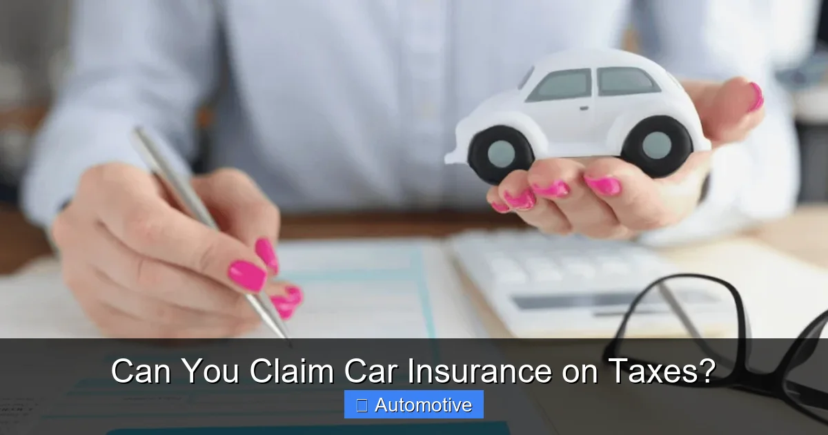 Can You Claim Car Insurance on Taxes?