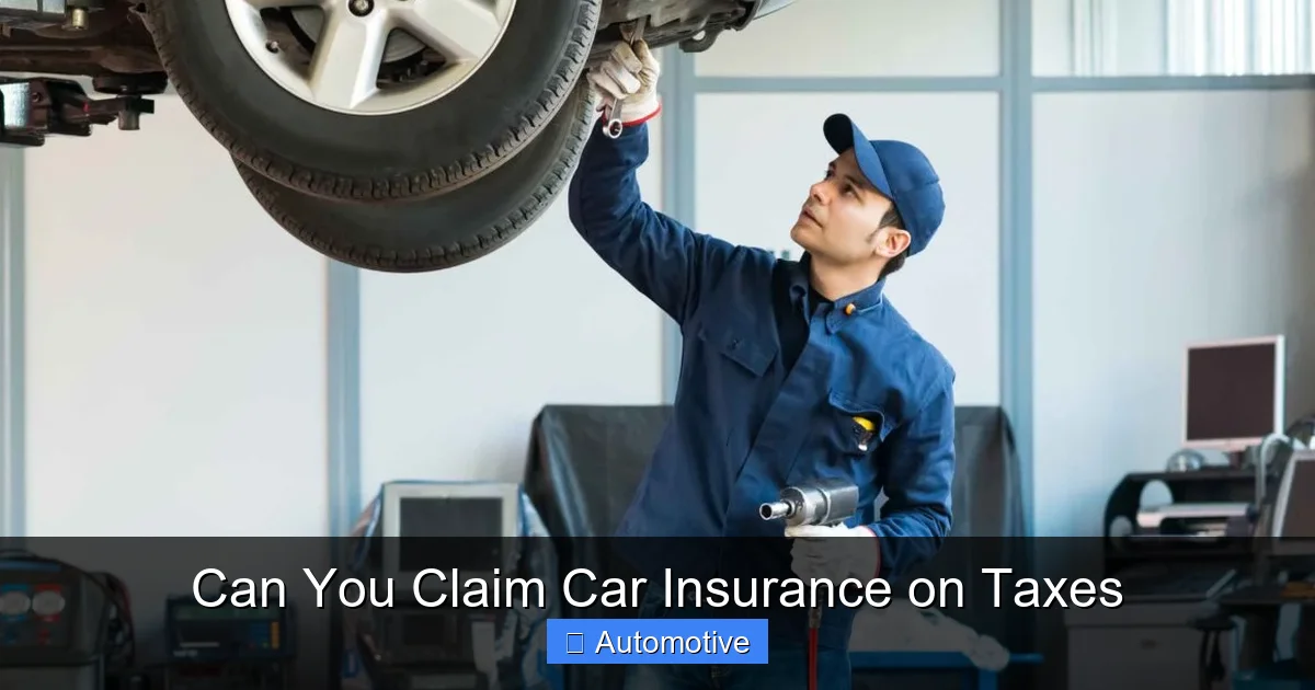 Can You Claim Car Insurance on Taxes