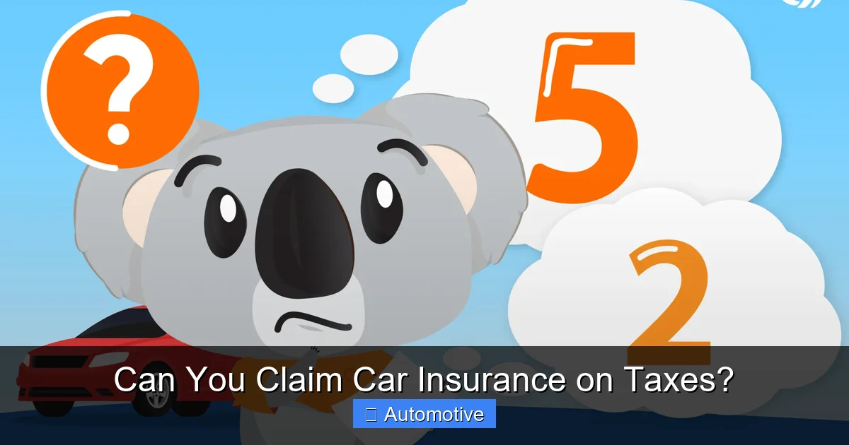 Can You Claim Car Insurance on Taxes?