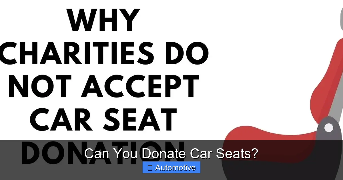 Can You Donate Car Seats?