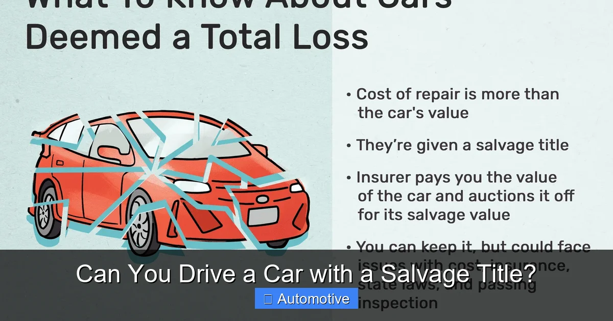 Can You Drive a Car with a Salvage Title?