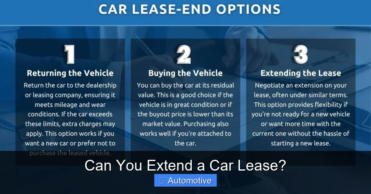 Can You Extend a Car Lease?