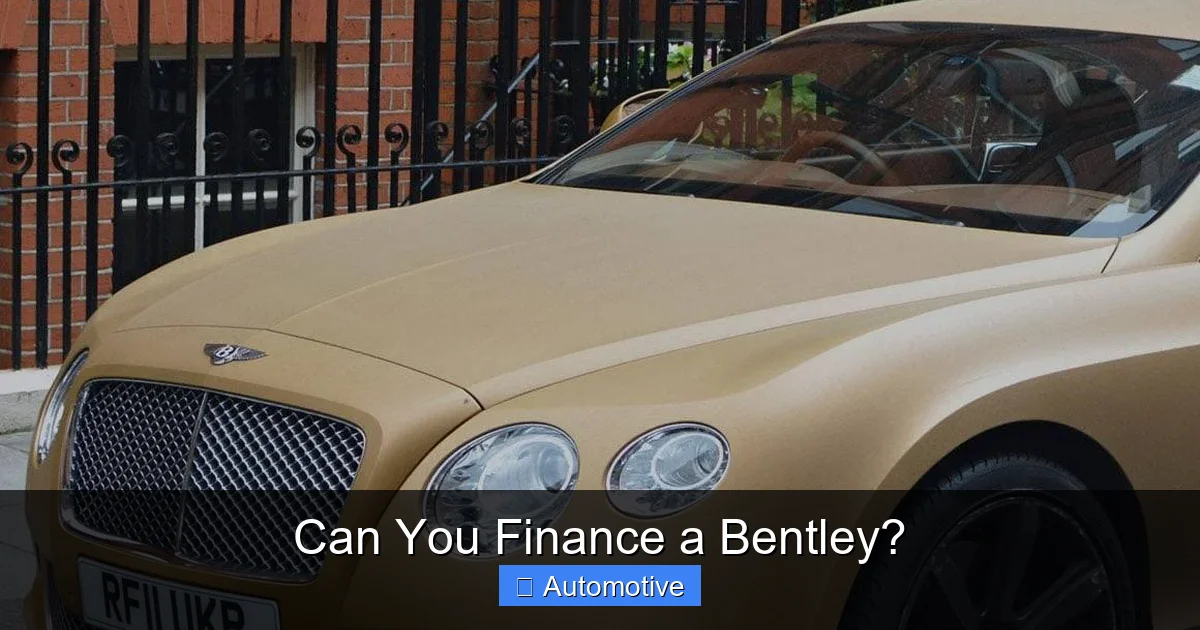 Can You Finance a Bentley?