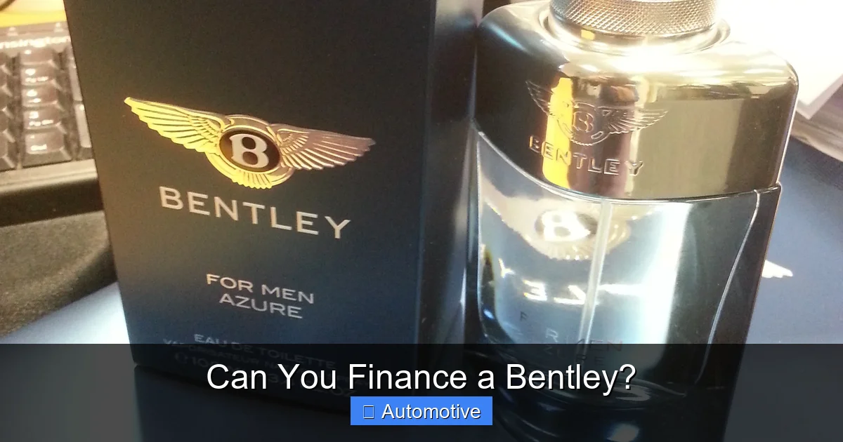 Can You Finance a Bentley?