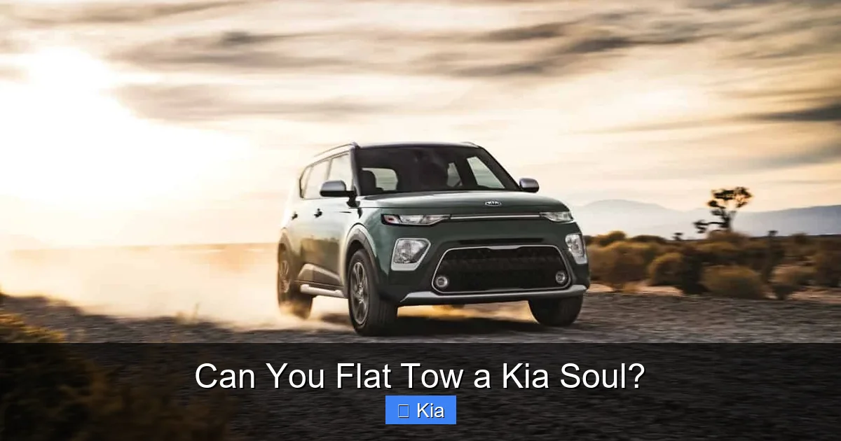 Can You Flat Tow a Kia Soul?