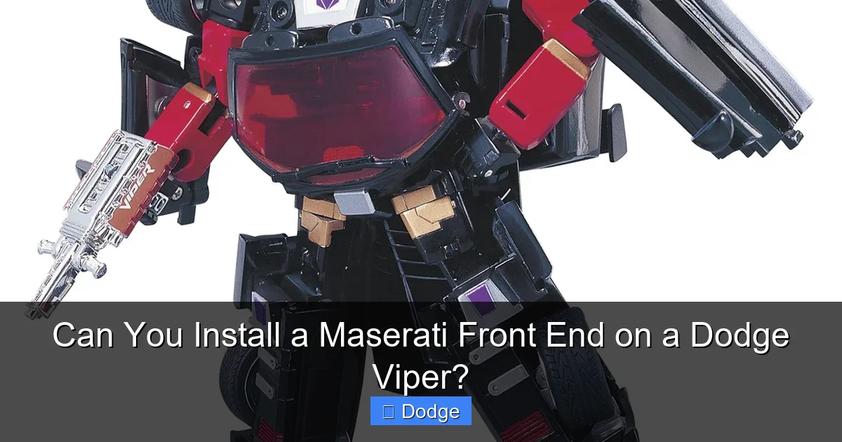 Can You Install a Maserati Front End on a Dodge Viper?