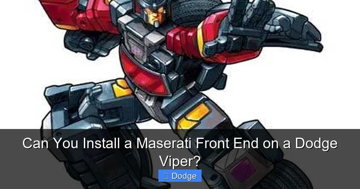 Can You Install a Maserati Front End on a Dodge Viper?