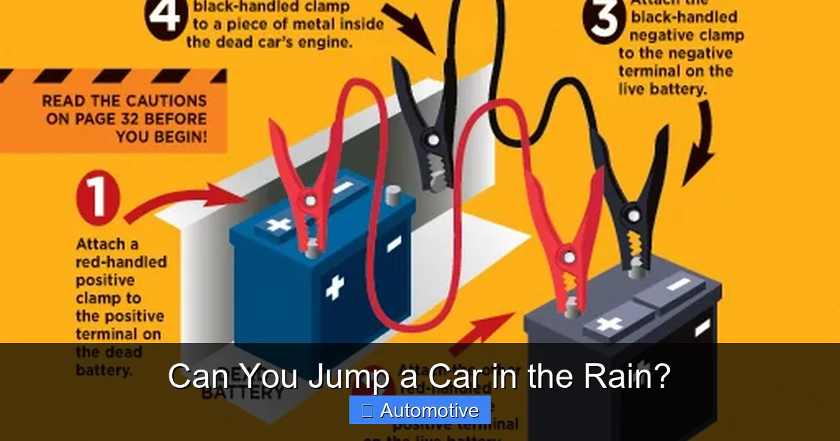 Can You Jump a Car in the Rain?
