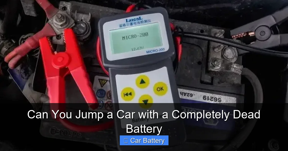 Can You Jump a Car with a Completely Dead Battery