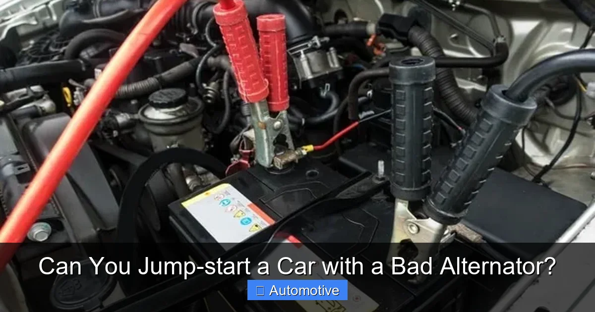 Can You Jump-start a Car with a Bad Alternator?