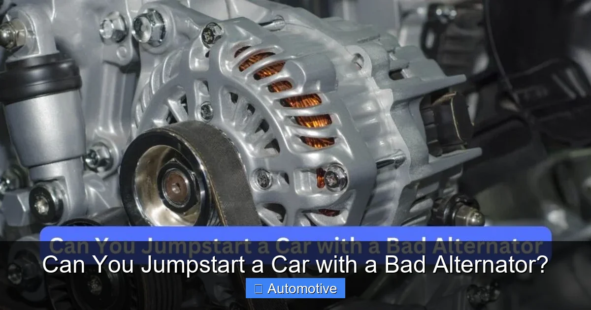 Can You Jumpstart a Car with a Bad Alternator?