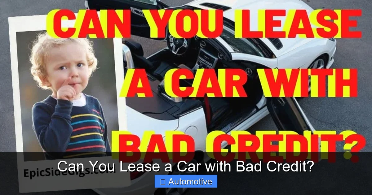 Can You Lease a Car with Bad Credit?