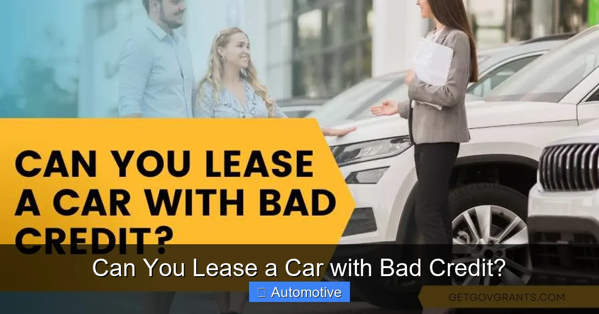 Can You Lease a Car with Bad Credit?