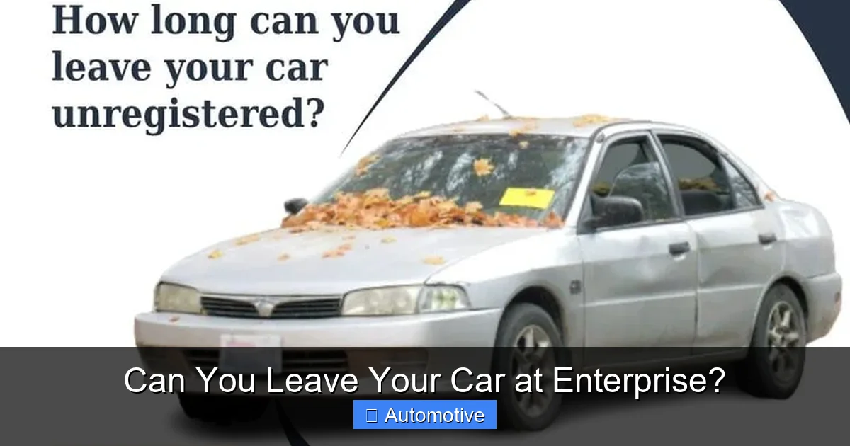 Can You Leave Your Car at Enterprise?