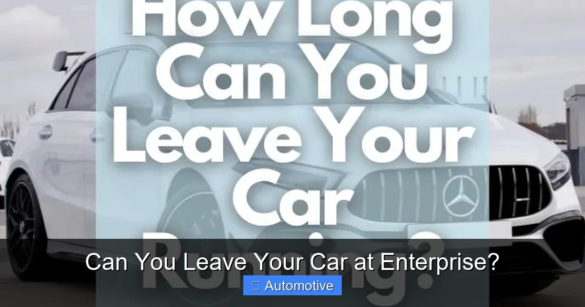 Can You Leave Your Car at Enterprise?