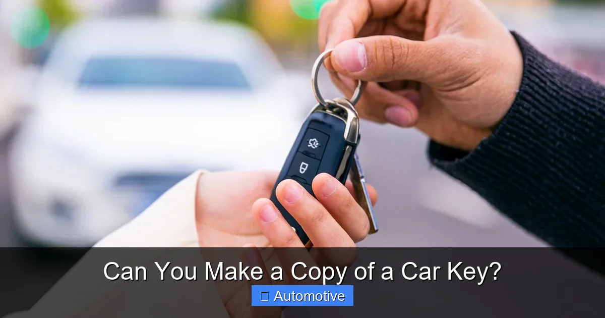Can You Make a Copy of a Car Key?