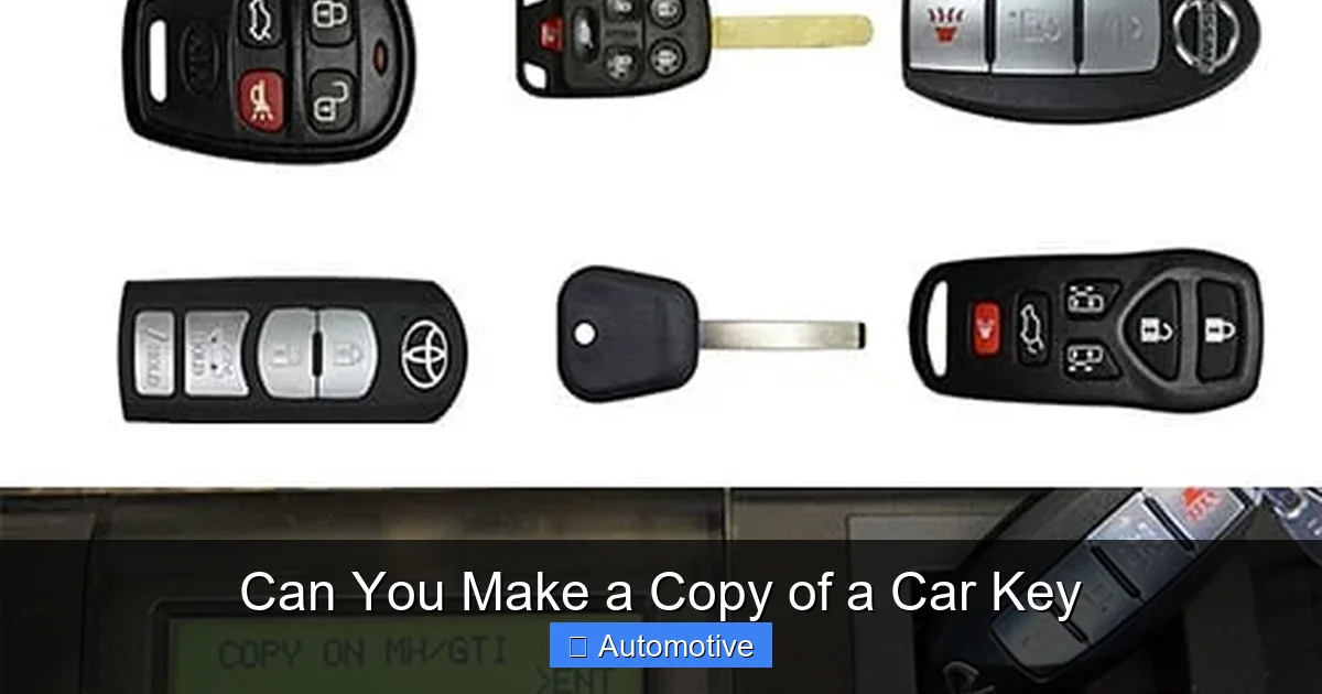 Can You Make a Copy of a Car Key