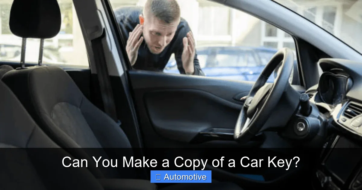 Can You Make a Copy of a Car Key?