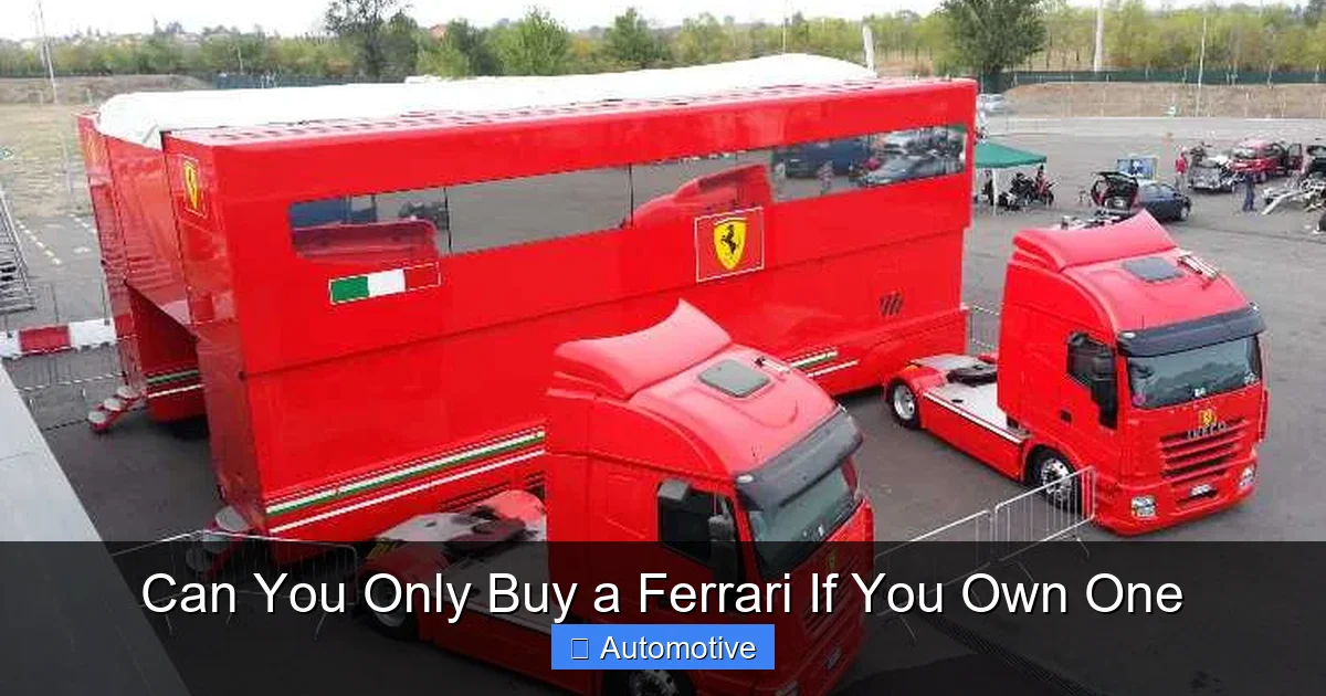 Can You Only Buy a Ferrari If You Own One