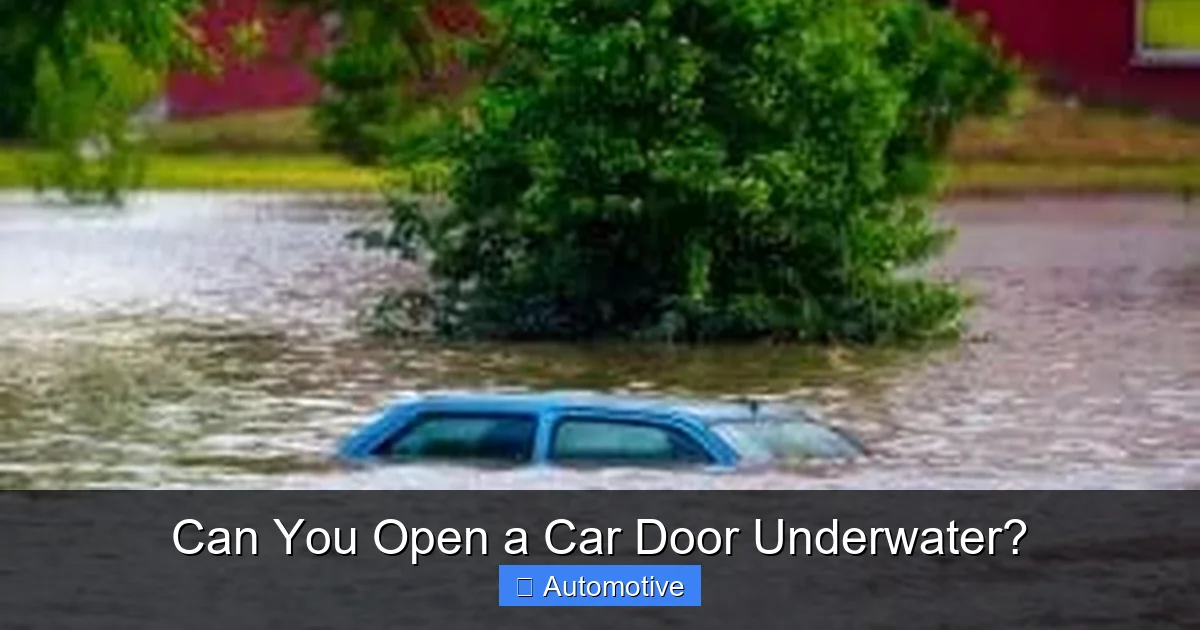 Can You Open a Car Door Underwater?