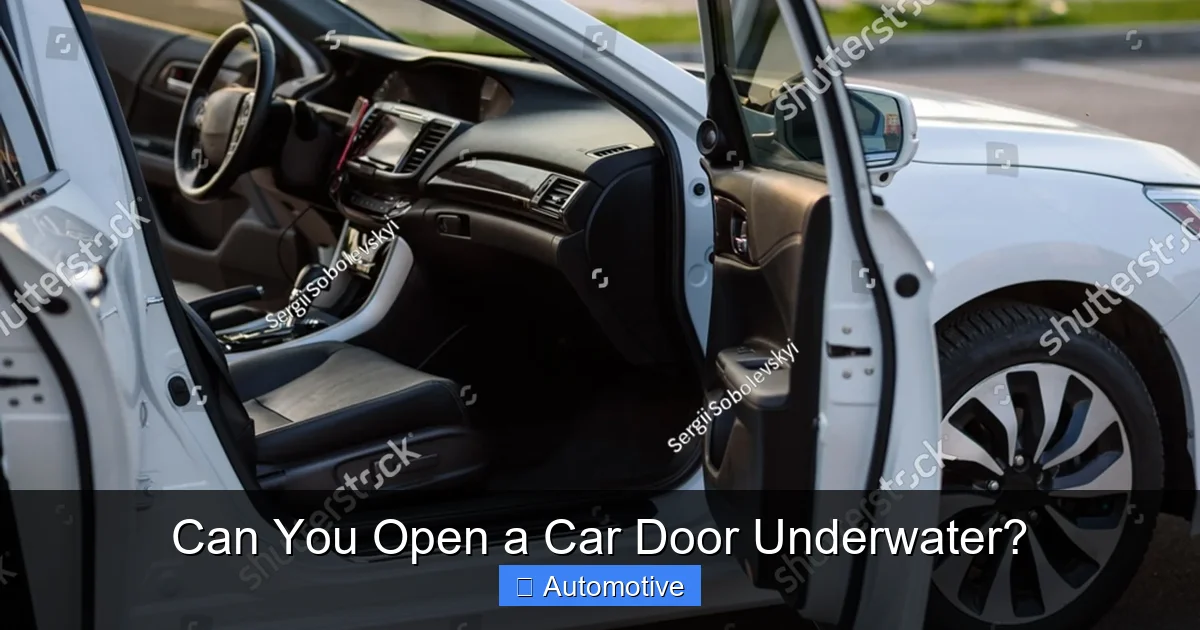 Can You Open a Car Door Underwater?