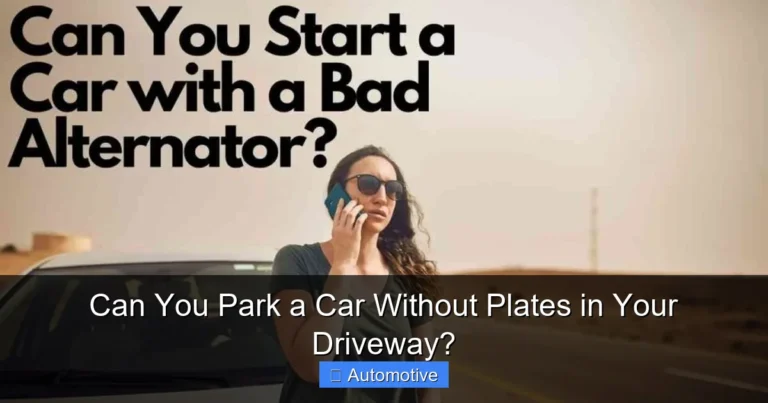 Can You Park a Car Without Plates in Your Driveway?