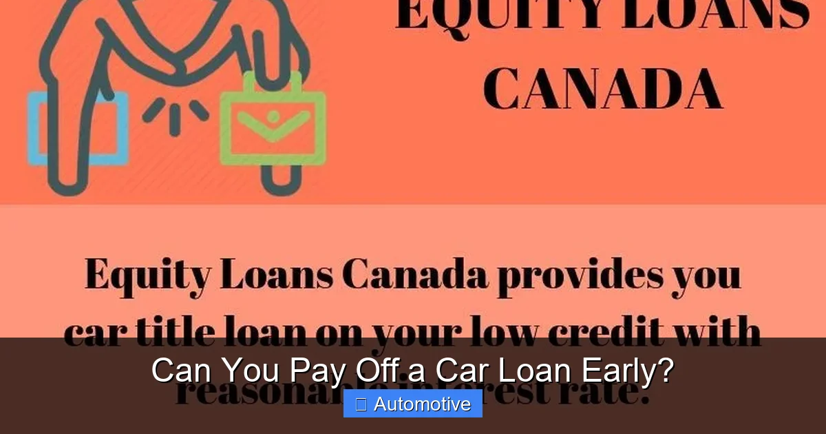 Can You Pay Off a Car Loan Early?